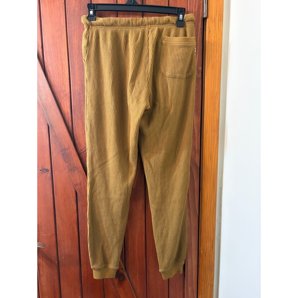 Aerie Waffle Knit Joggers Mustard Yellow Ochre Lounge Pants XS - Picture 2 of 3